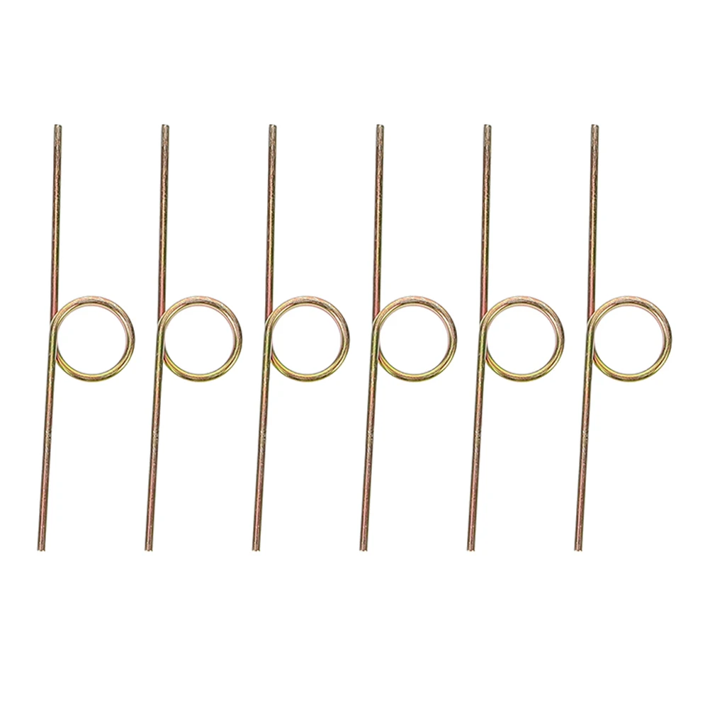 

6pcs Flip Lid Trash Can Spring Metal Replacement Parts for Bucket Cans Garbage Lid Support Smooth Operation Easy