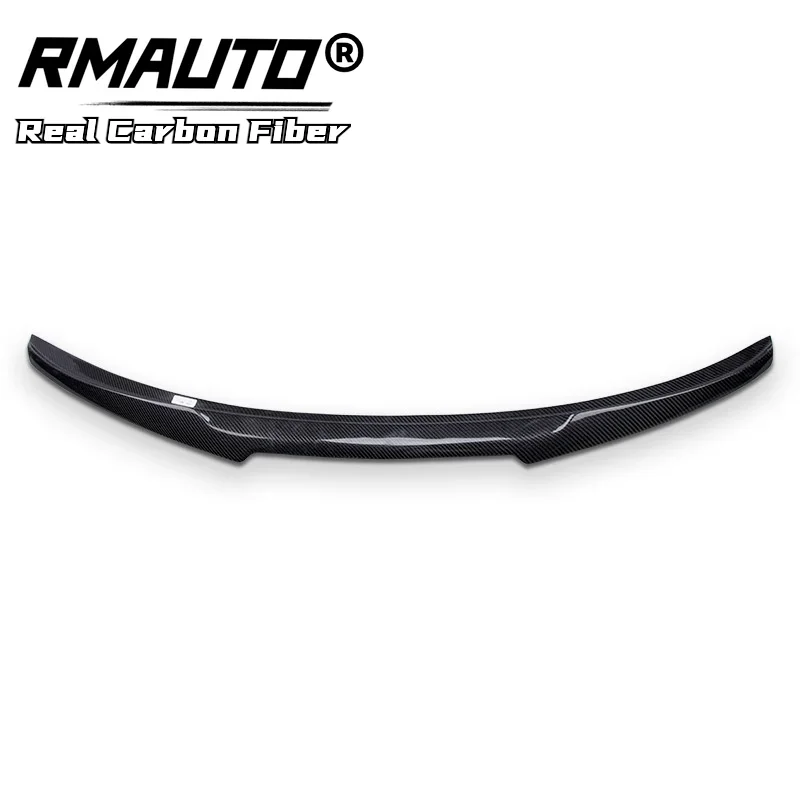 RMAUTO Real Carbon Fiber M Style Car Rear Trunk Spoiler Wing For BMW F10 F11 F18 5 Series M5 2010-2017 Rear Wing Spoiler Lip