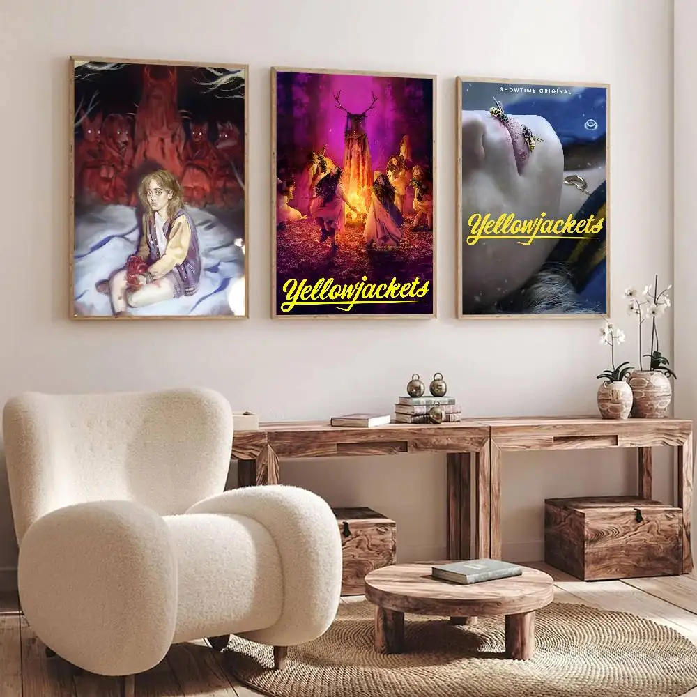 Classic Psychological Horror Movie Y-Yellowjackets Manga Posters Fancy Wall Sticker for Living Room Bar Decoration Wall Decor