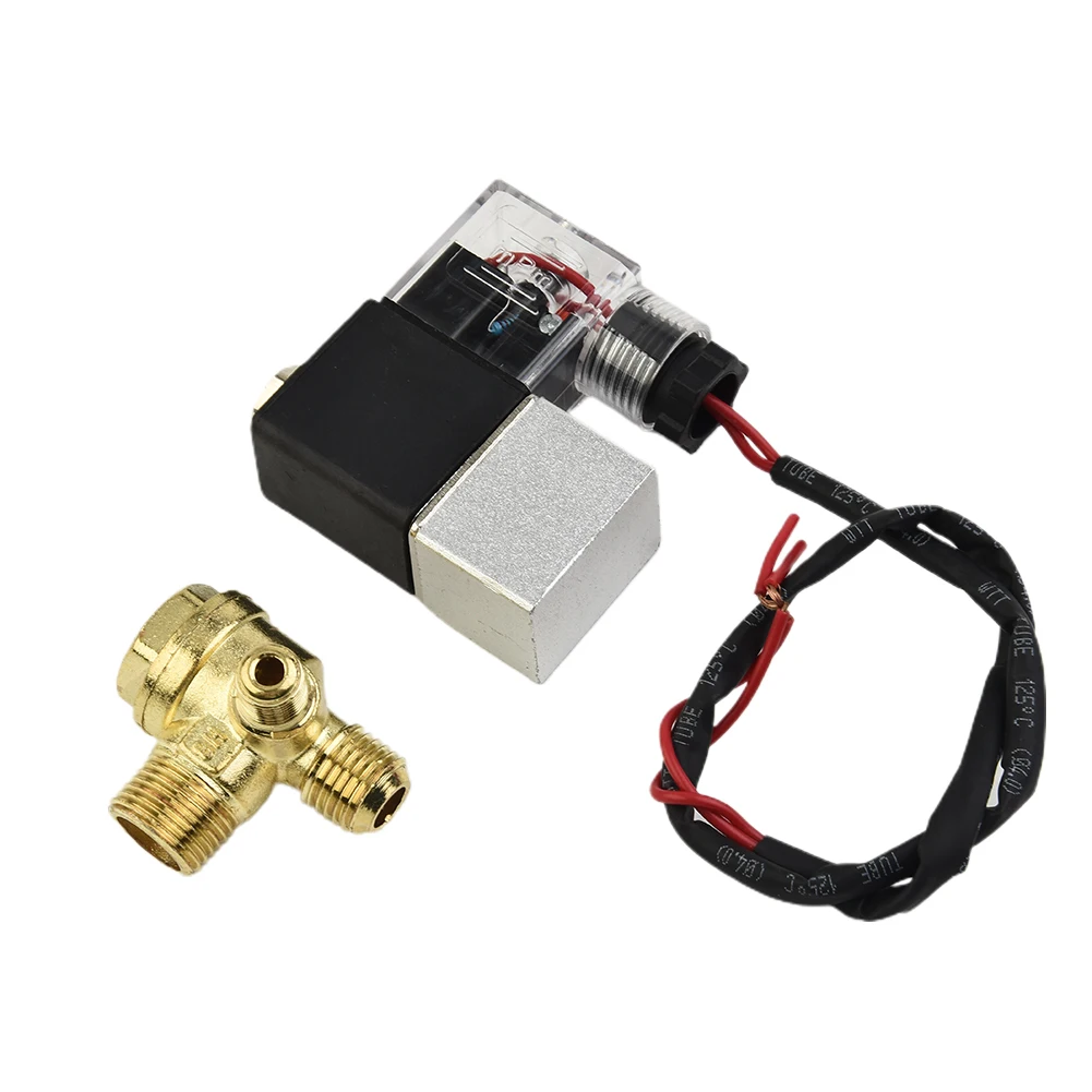 Mute Oil Free Machine Check Valve Air Compressor Components Thread Connection 2 Way Normally Closed G1/4 Female Port