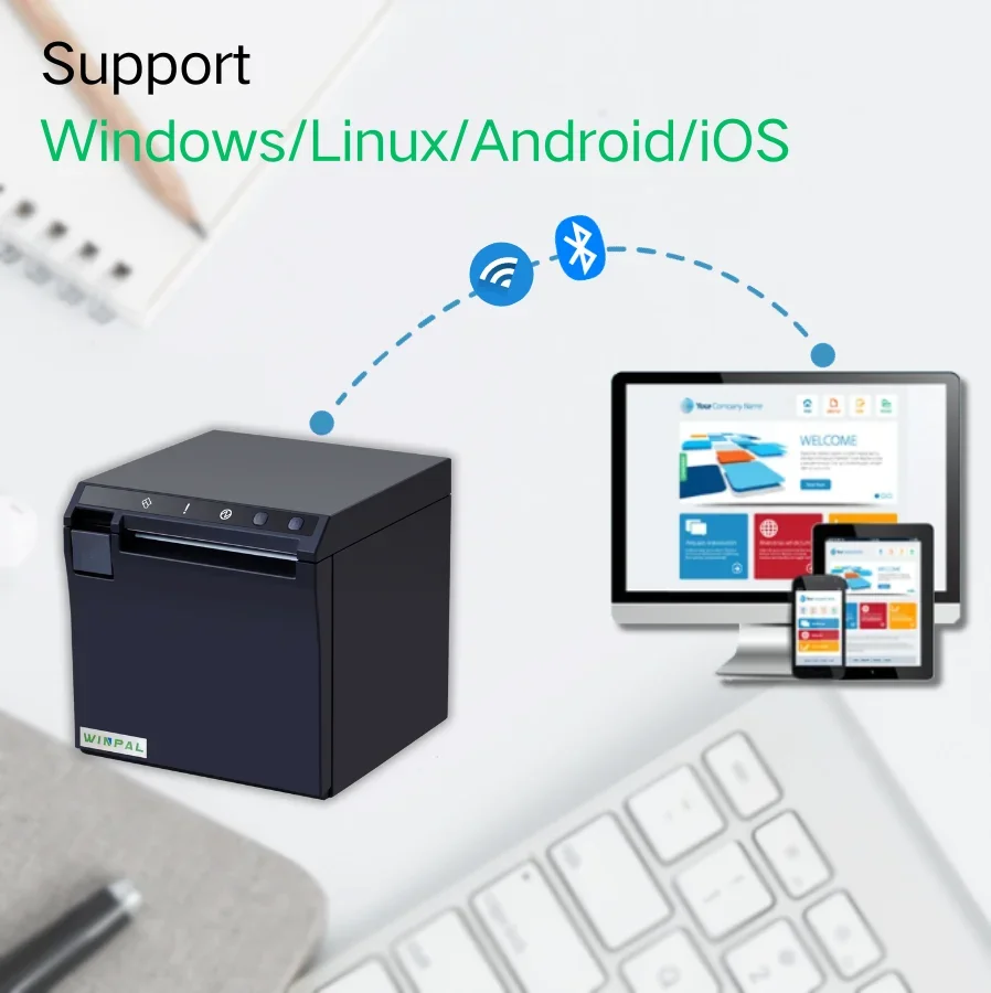 Высококачественный принтер для термальных наклеек 80 мм, принтер для чеков, сканер чеков и принтер с верхней/передней бумажной нагрузкой