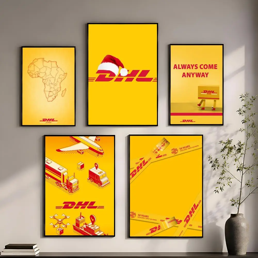 D-DHL E-Express Poster Perfect Sticker Self Adhesive for Office Home Theater Wall Art Decor Fancy Gift