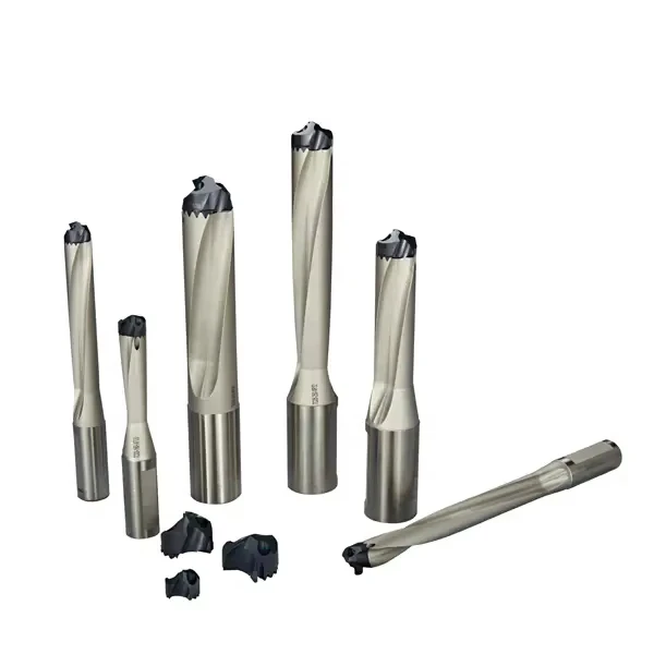 High Efficiency Alloy Indexable Head Drill For CNC Machine With Flanged Shank