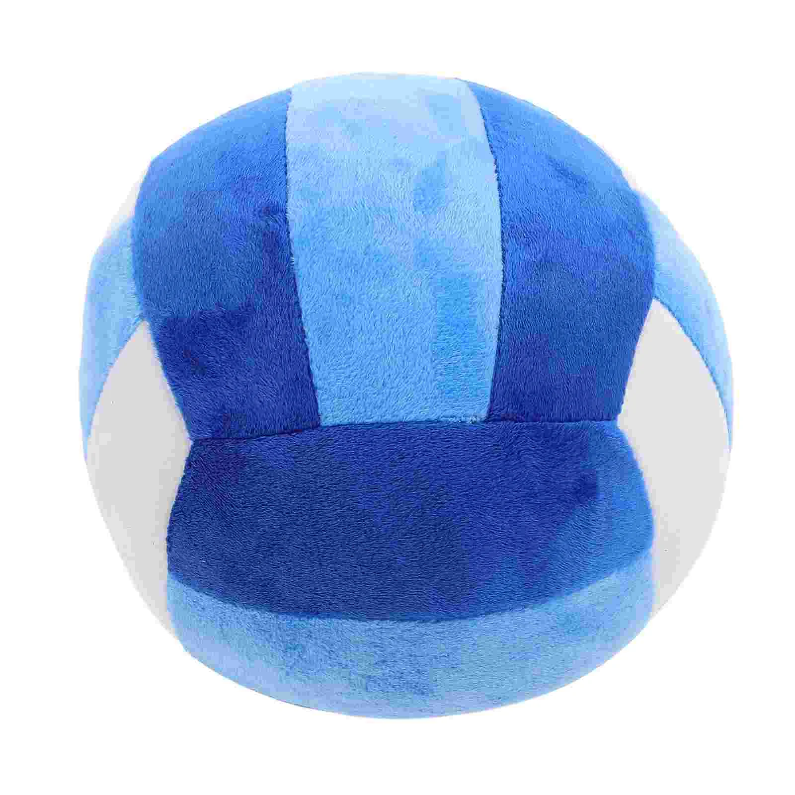 

Kids Toys Volleyball Pillow Soft Plush Fluffy Stuffed Hairy Sports Pillows Blue Decor Child