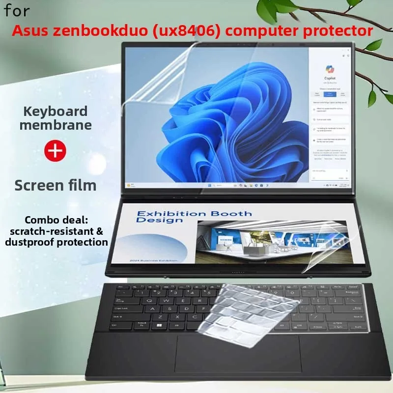 

For ASUS Zenbook DUO UX8406 laptop screen protector keyboard film anti glare/anti blue light transparent protective film