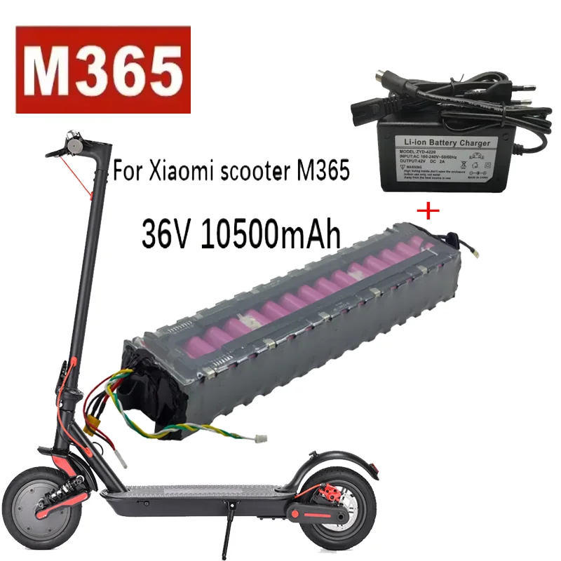 

10S3P 36V 10.5Ah large capacity scooter battery pack suitable for Mijia M365 electric scooter BMS board waterproof Bluetooth