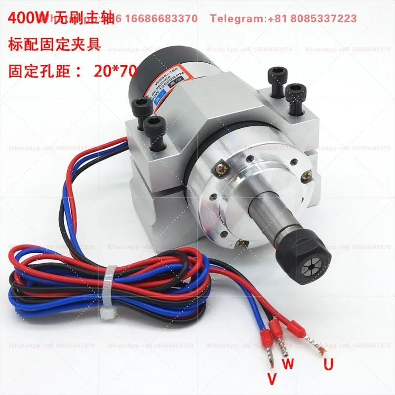 400W DC High Speed Brushless Spindle Kit 12300 RPM WS55-180 Engraving Machine Mach3 Software Speed Regulation