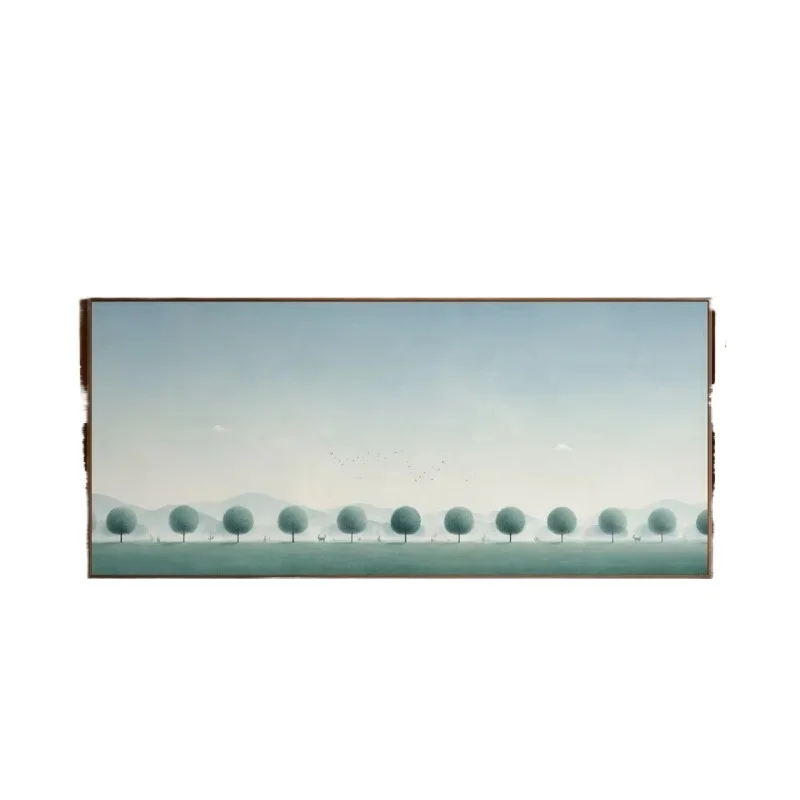 Modern 3D textured Zen landscape oil painting, suitable for wall decoration in luxury hotel lobbies