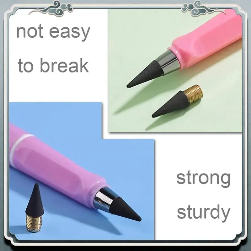 ABIJ-42 Pcs Inkless Pencil Tip Inkless Pencil Replacement Nibs Everlasting Pencil For Reusable Everlasting Pencil