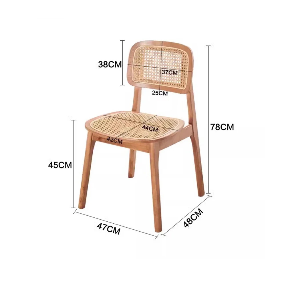 Набор из 2-х классических обеденных стульев, современные дизайнерские обеденные стулья из ротанга для гостиной, кухонные эргономичные шезлонги, мебель для дома