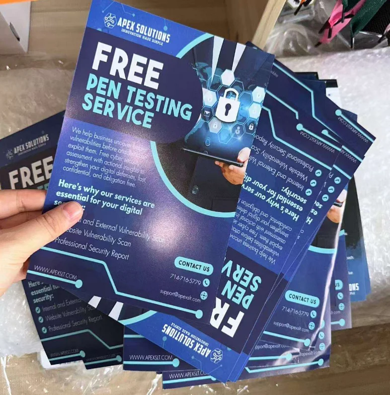 100/200/500pcs Customized A5 A6 Flyers Double-Sided Printing 157g Glossy Paper Commercial Advertising Marketing Flyers