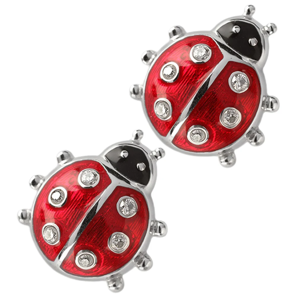 

Ear Jewelry For Women Red Earrings Fashion Statement Small Studs Ladybug Unique