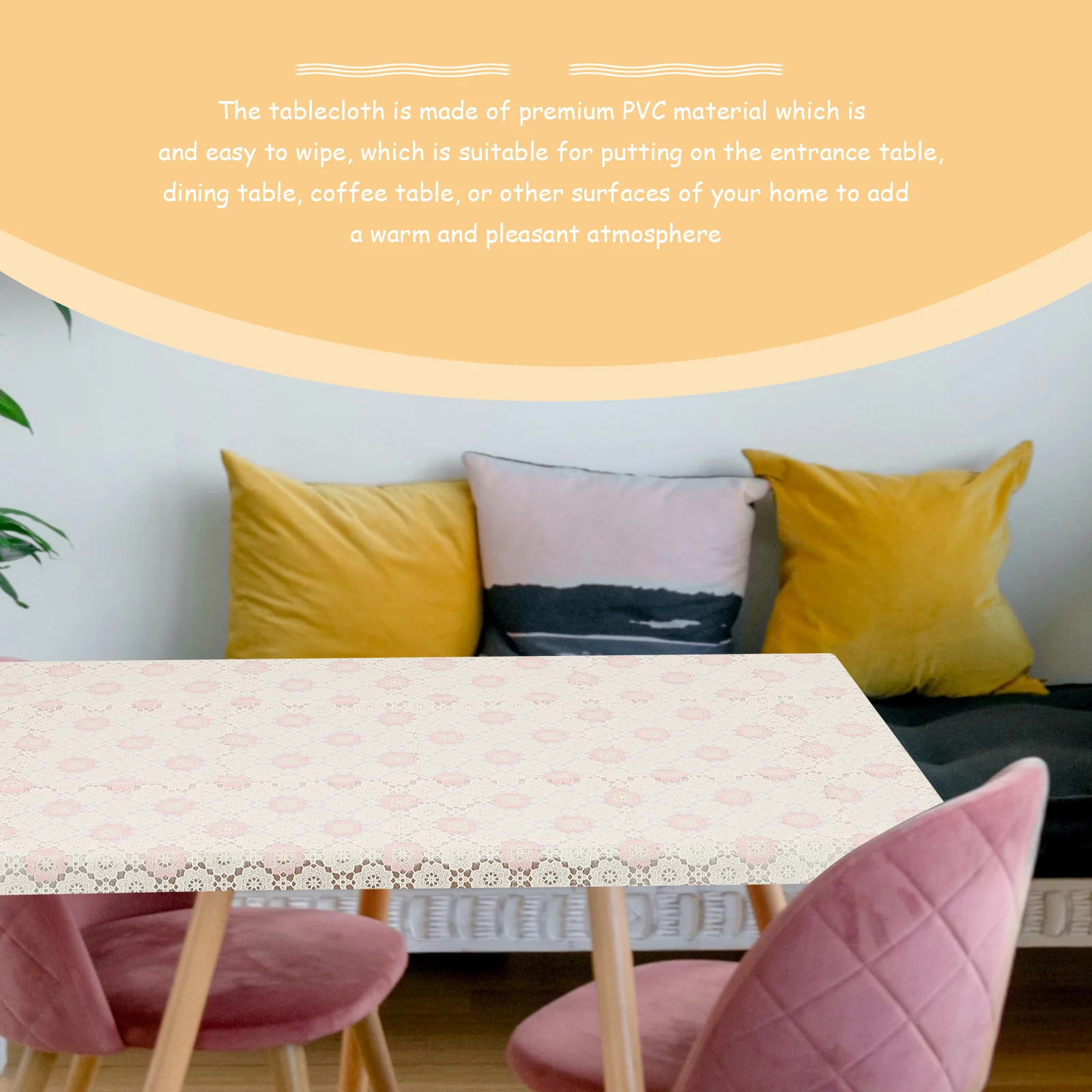 

Waterproof Tablecloth Oil-proof Heat-resistant PVC Table Cover Stain-resistant Greaseproof Cloth Dining Home Decor