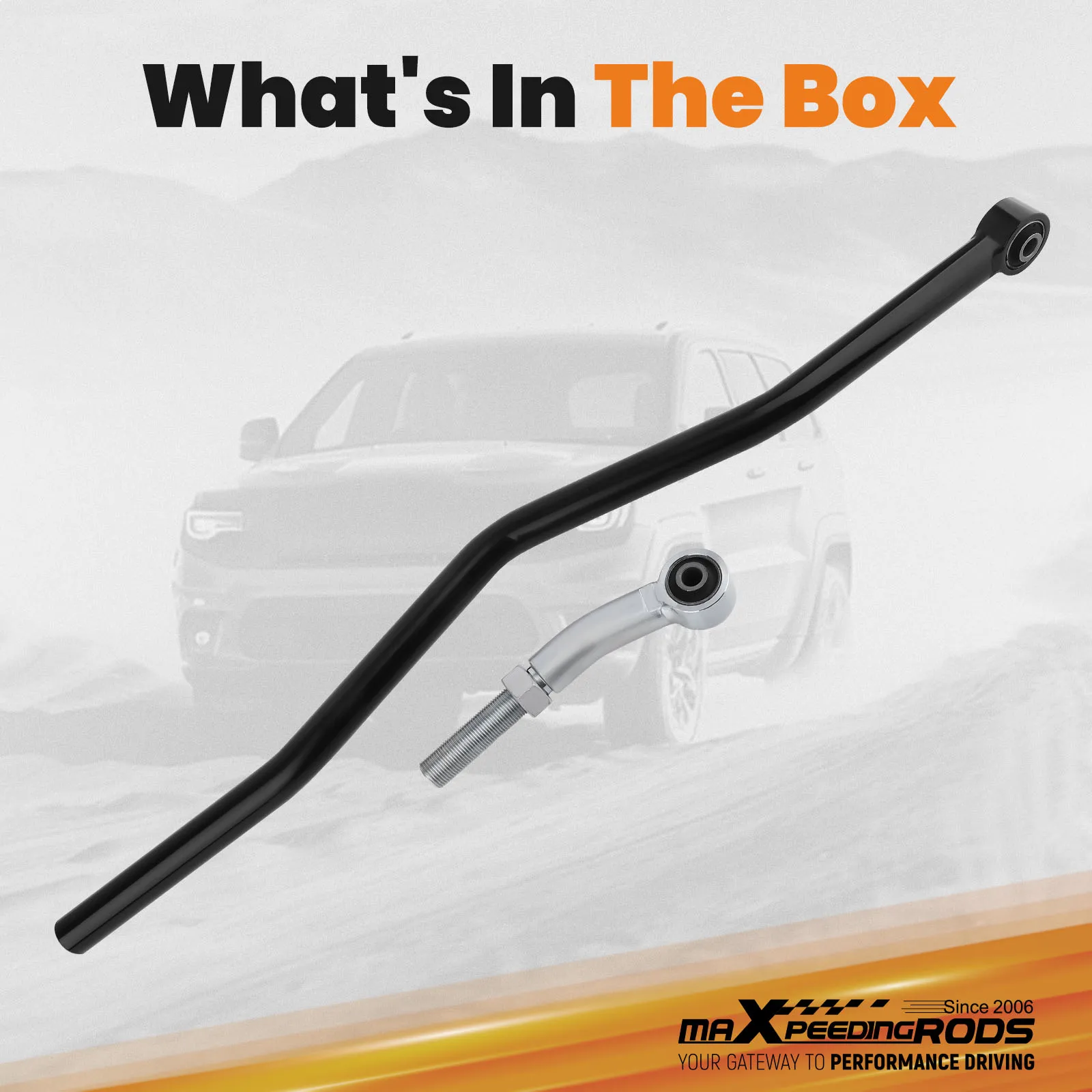 0-6inch Lift Rear Adjustable Track Bar Rod/Arm For Jeep Wrangler JK 2007-2018
