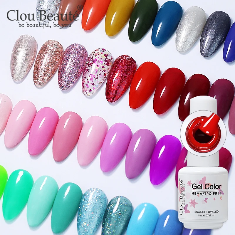 Clou Beaute-esmalte de uñas en Gel, 8ml, semipermanente, laca en Gel para decoración de uñas, barniz UV LED, diseño de Gel, Base mate, capa superior