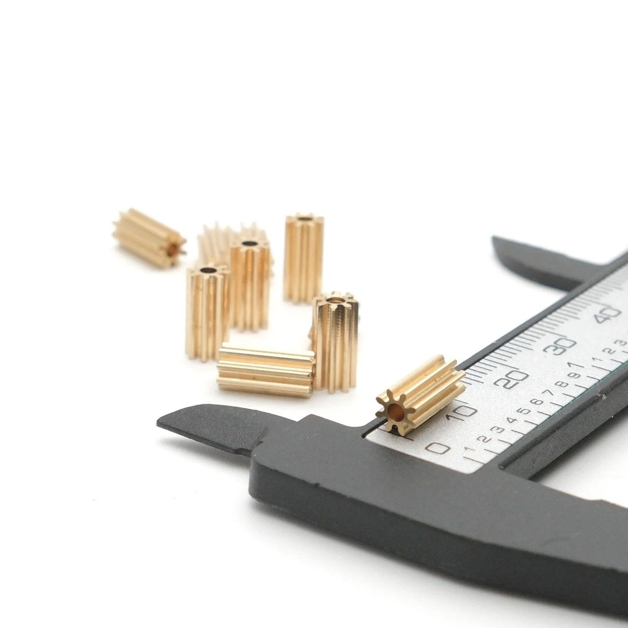 1.98MM Brass Gear for Camera RC Models Drone Gimbals Length-10mm Precision Clocks Timing Instruments 0.5 Modulus 8/10T