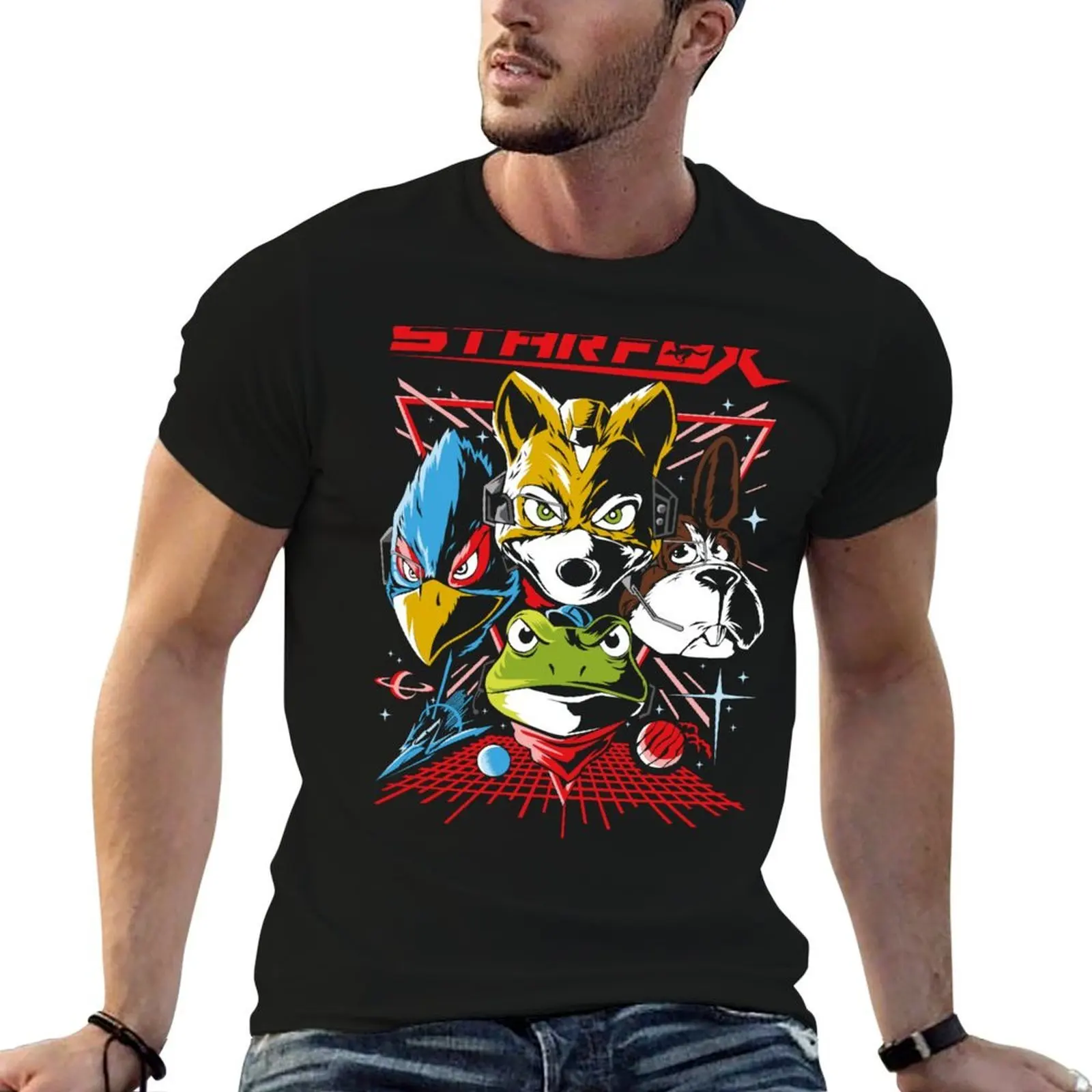 

starfox retro design T-Shirt t shirts for man cotton funny man t shirt cotton T-Shirt