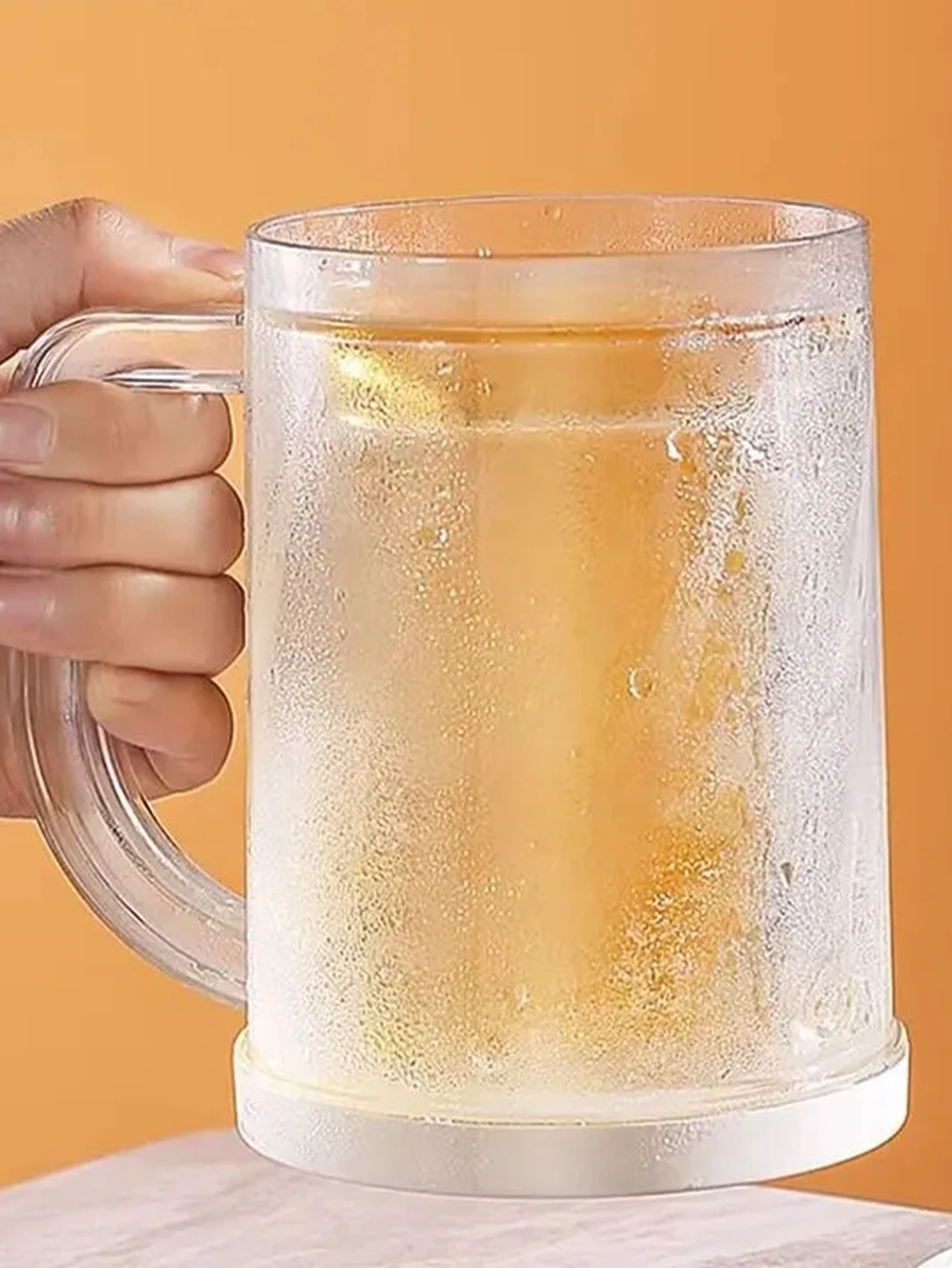 2 pieces of summer double-layer refrigerated ice cups. Beer cups with large capacity for beverages. Household drinking utensils.