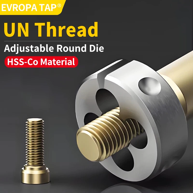 

EVROPA 1pc AR-D HSS-Co Round Die – Right Hand UNC Alloy Steel Threading Die for Metal Cutting UNF0-80~UNC5/16-18