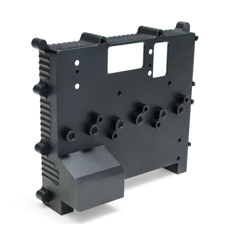 جزء الضميمة المعدنية المؤكسدة السوداء المُشكَّلة باستخدام الحاسب الآلي للمعدات الصناعية مكون معدني مطحون بدقة باستخدام الحاسب الآلي مع فتحات للثقوب