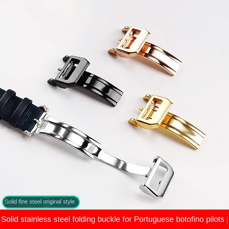 Stainless steel buckle accessories for IWC Portugieser Pilots Portofino AMG Petronas Mark18 strap replace Fold buckle pin buckle