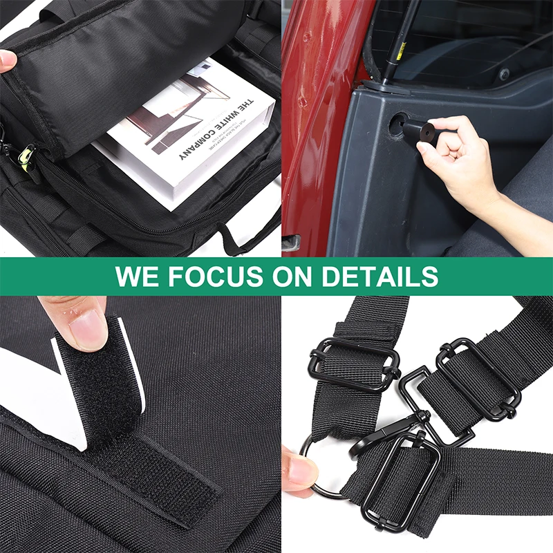 

Oxford Cloth Black For Toyota FJ Cruiser 2007-2021 Car styling tailgate tool hanging bag storage bag modification accessories
