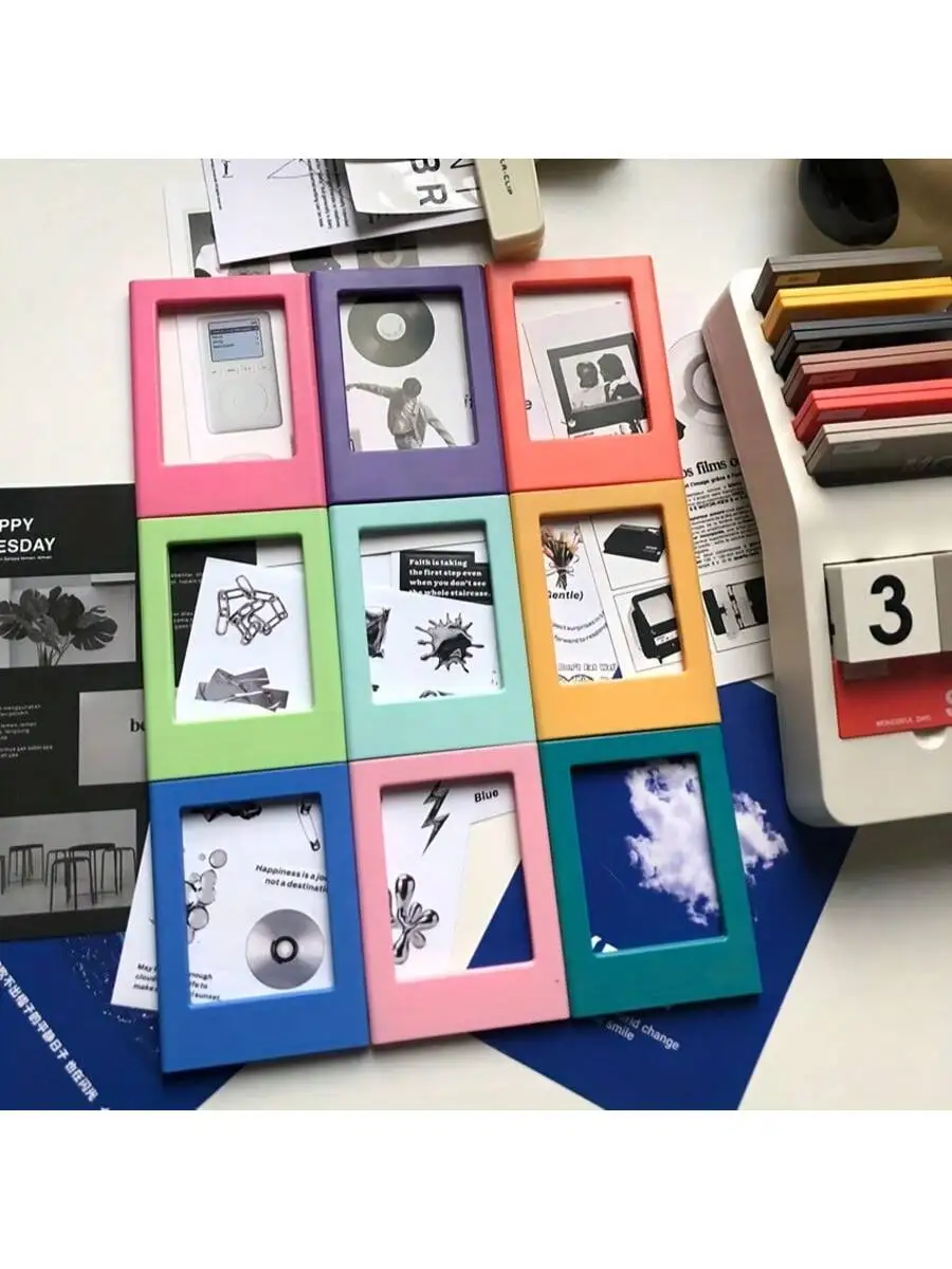 6pcs refrigerator magnetic photo frame set,  perfect for Fujifilm photos,showcasing and collecting beautiful moments in life