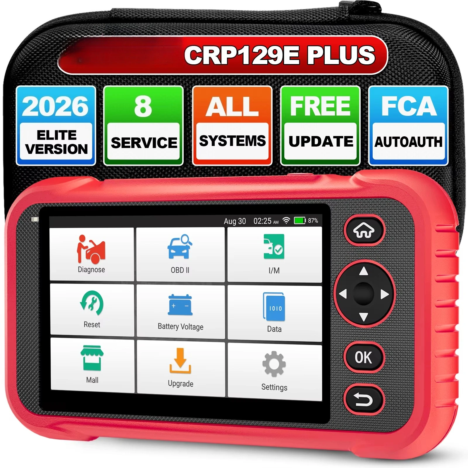 Full-system diagnostic tool 12V automotive engine code  with 8 special functions