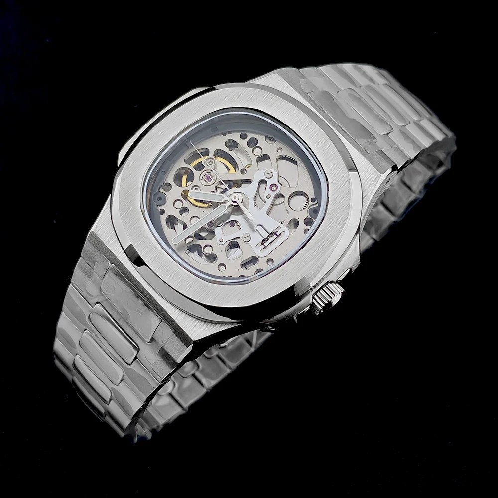 New NH70 hollow watch men's watch stainless steel watch personalized customized watch NH70 movement watch