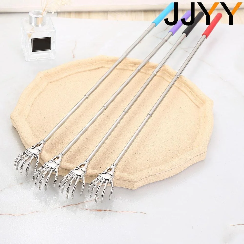 Massageador traseiro retrátil, raspador traseiro de aço inoxidável, bastão de cócoras, ferramenta de massagem portátil para relaxamento