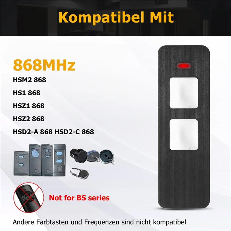 

T82C Hot Sale-868Mhz Remote Control Garage Door Forsummer 4015862001900 Garage Door Remote Control