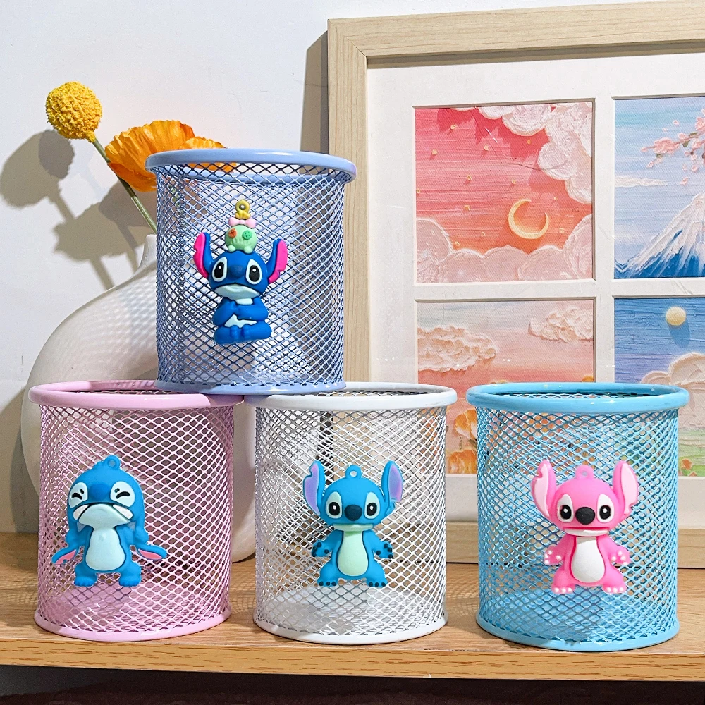 

Чашка для ноутбука Disney Stitch Iron Mesh, настольное украшение для карандашей для женщин и подростков, офисов и школ