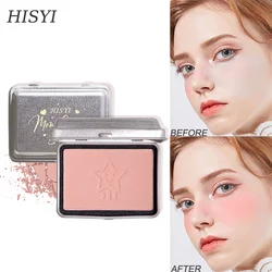 HISYI Aquatic clear monochrome blush, natural whitening, large capacity matte, easy-to-color monochrome rouge blush plate