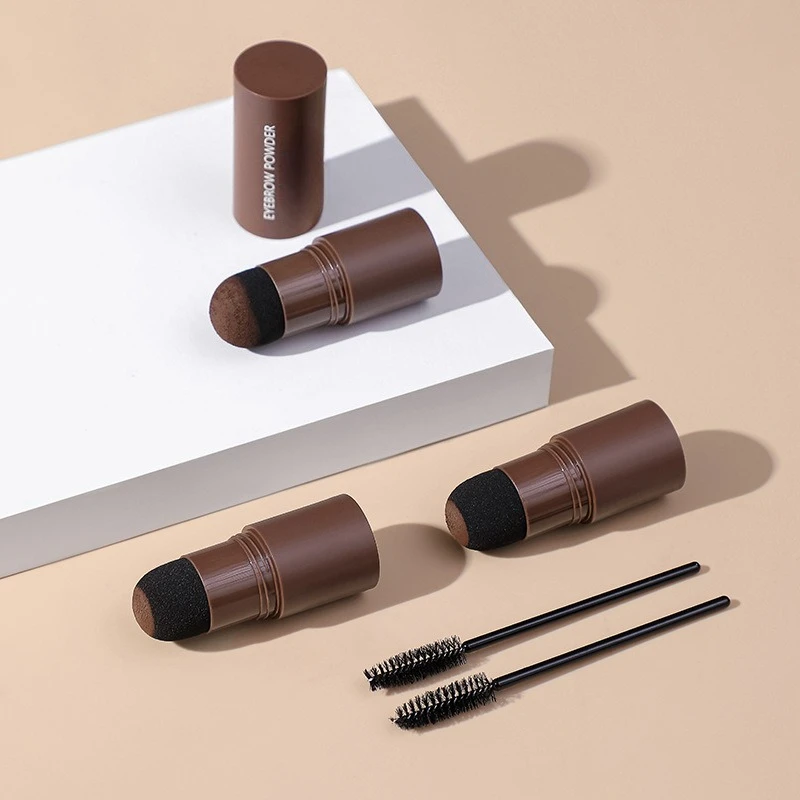 Langlebiges Augenbrauenpuder-Set – das One-Step-Augenbrauenpuder und Haaransatz-Make-up-Tool für die Schönheit, die beruhigende Menschen lieben