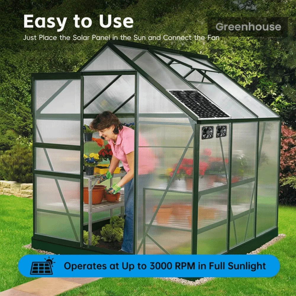 

Durable 12W Solar Powered Fan Dual Fan IP65 Waterproof Outdoor Fan Kit Solar Fan Kit Chicken Coops