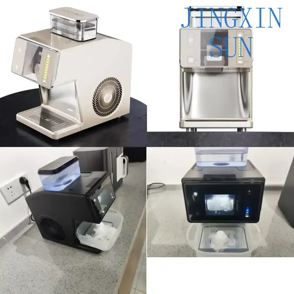 15kg Flake Ice Maker for Home Use 3 in 1 Benchtop Ice Machine with Adjustable Size Thickness Auto Clean Compact Snow Ice