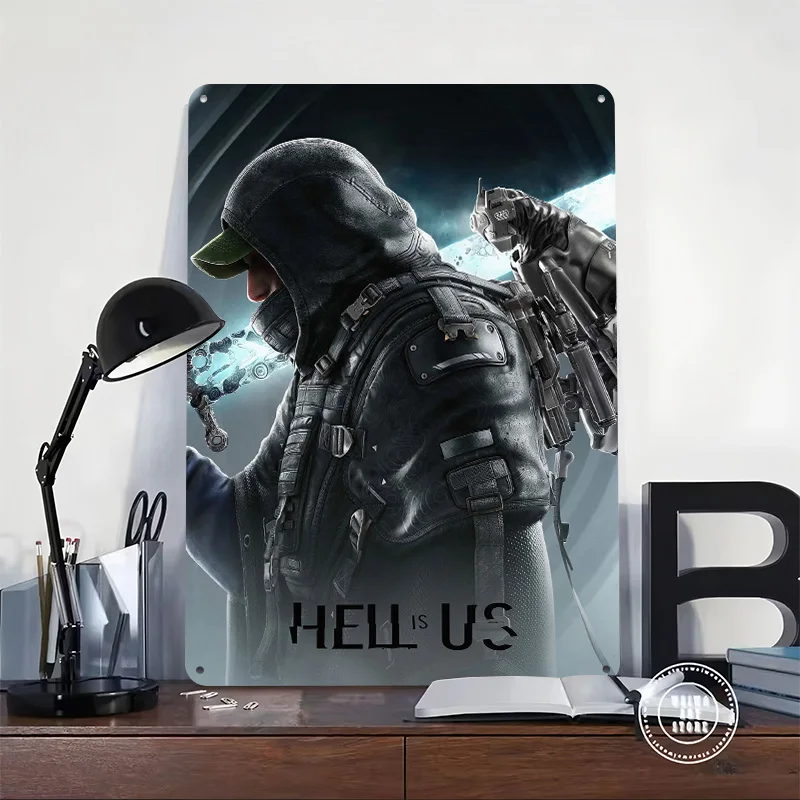Hell Is Us Game Character Printed Poster Customized Wall Art Retro Vintage Metal Tin Signs for Gamer Decoration Home Decorations