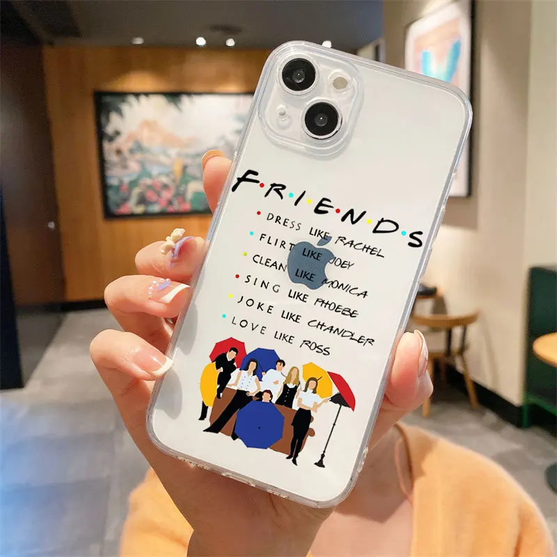 Central Perk Coffee Friends Phone Case for iPhone 14 13 12 11 Pro Max X XSMax XR for iPhone 7 8 Plus Cover TV Show Silicone Case