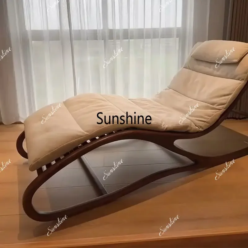 

New Chinese lounge chair, minimalist lounge chair, living room solid wood lazy loungerTJ