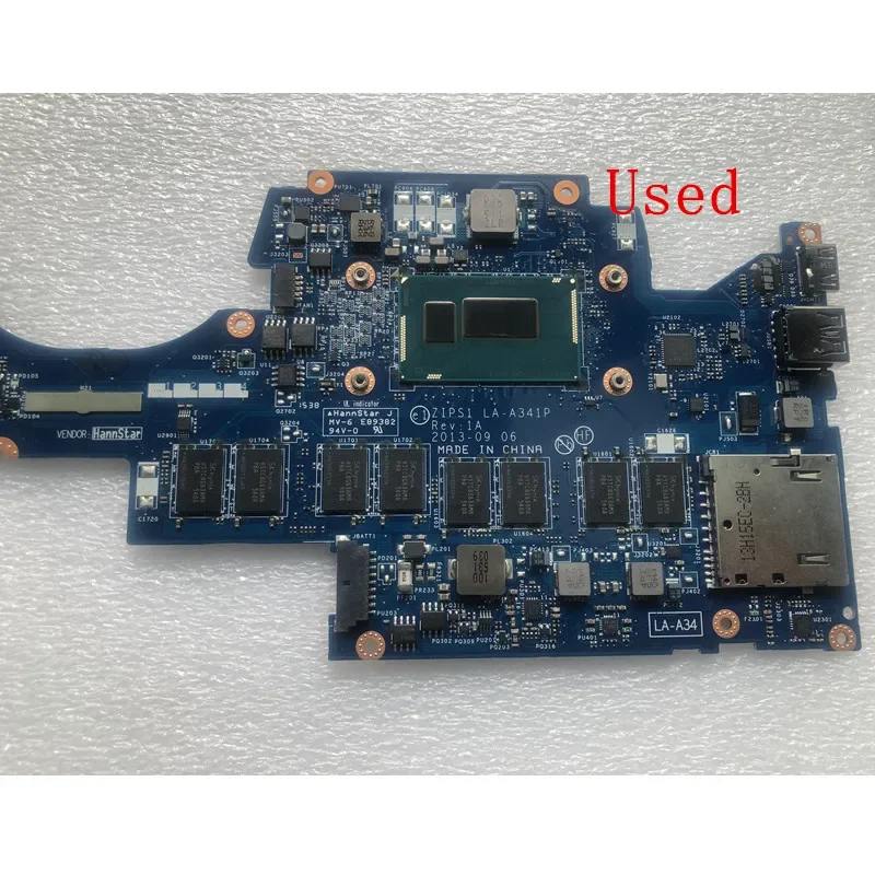 ZIPS1 LA-A341P For Lenovo ThinkPad YOGA S1 Laptop Motherboard mainboard CPU I5-4300U 8G FRU 00HT145 00HT147 04X5495 04X5496