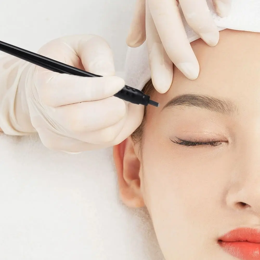 المتاح Microblading قلم الحواجب 5/10 قطعة الكلاسيكية 18U 0.18 مللي متر شبه تجميل دائم الحاجب دليل أداة اليد