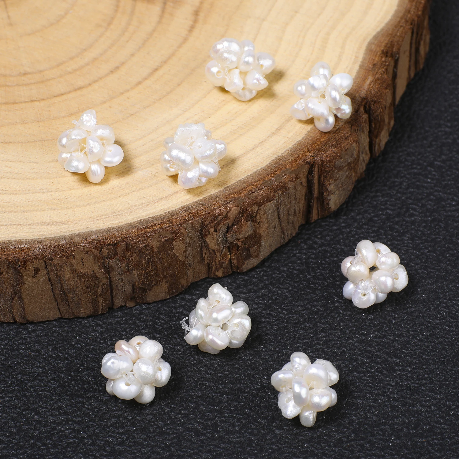 Image of 2–3 Stück natürliche Süßwasserperlen, Blumen, 9–10 mm, für die Schmuckherstellung, handgefertigt, DIY, Hochzeitskleid, Haar-Accessoire, Dekoration, Armband