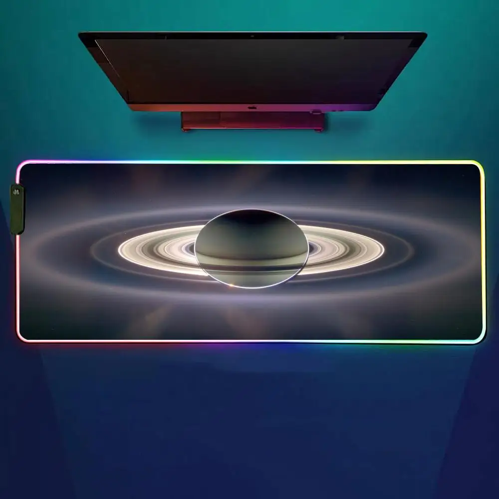 

Beautiful Universe Galaxy Mouse Pad RGB Gaming Mouse Pad Desk Mat HD Gamer Large LED Light XXL MousePads