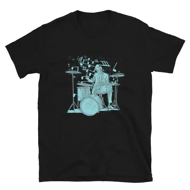 Classy Drummer Music Notes Cool Graphic TShirt