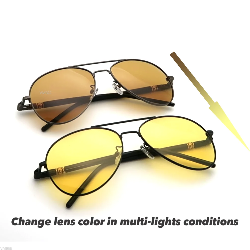 Lunettes De Soleil Pilote Polarizadas Jaunes PASTL - Monture Métal, Verres UV400, Style Aviateur - Neuf Avec étiquettes