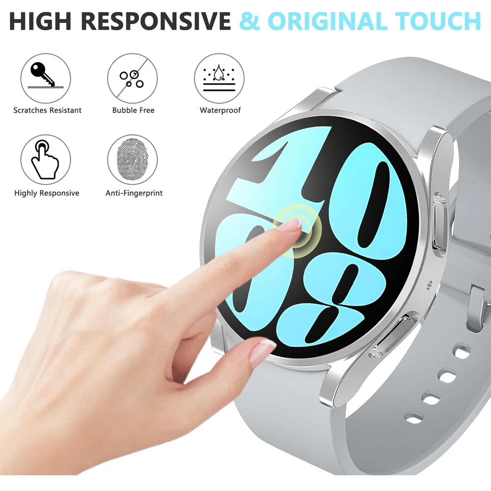 Case for Samsung Galaxy watch 6 44mm 40mm Accessories Soft TPU Screen Protector All-around bumper cover Galaxy watch6 Protective