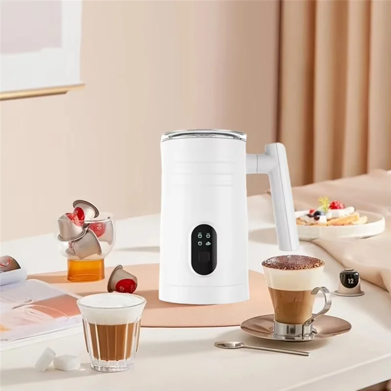 

-A14E Full-Automatic Milk Frother Smart Touch Control Milk Warmer Temperature Settings Hot & Cold Milk Frother