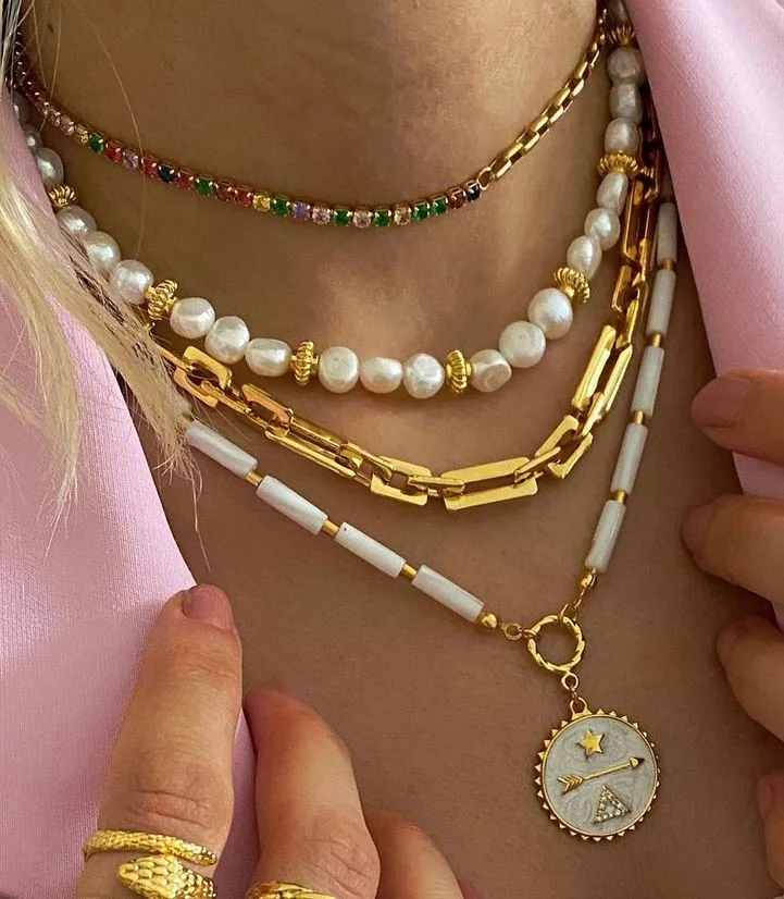 حبات حجر جاسبر الأسود اليدوية لؤلؤ المياه العذبة باروك incilerle haırlanmıştır Özel Tasarım Dolce Vita Kolye قلادة النساء