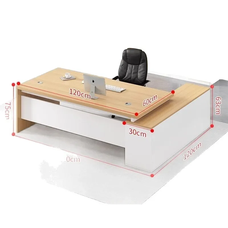 simple modern computer table and chair combination light luxury senior sense single supervisor manager president