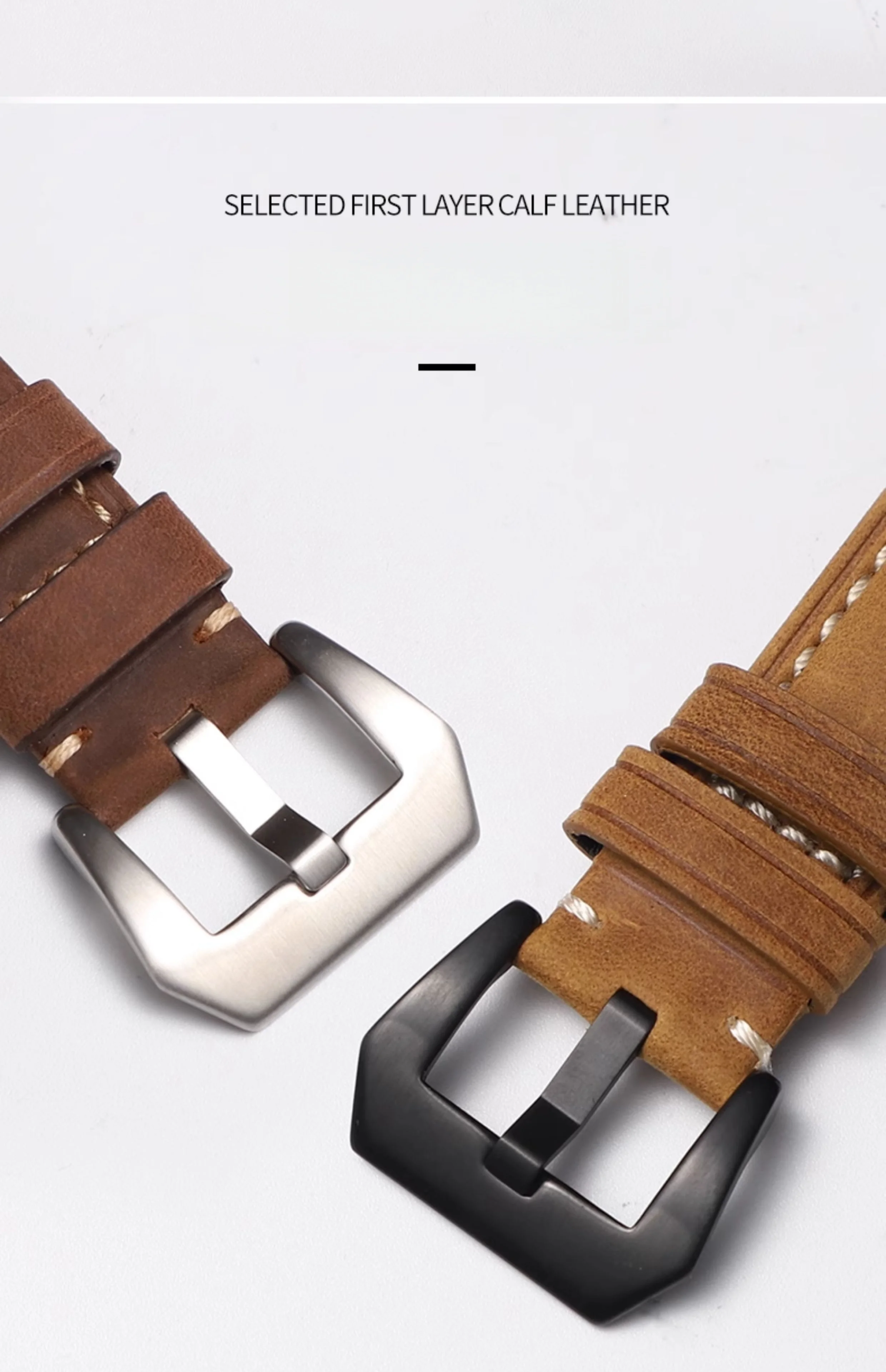 Echtleder-Uhrenarmband für Panerai, kompatibel mit Radiomir-Serie, Luminor-Serie, 22/24/24 mm – Detail 6
